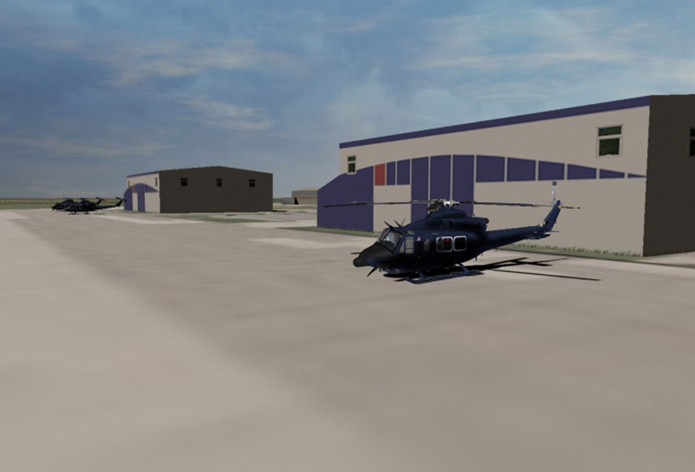 Bell 412 Helicopter Model Render