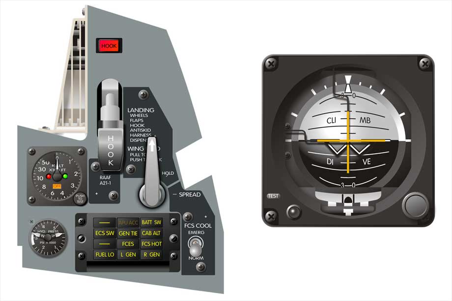 F-18 Aircraft Component Illustration